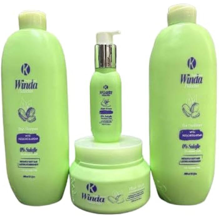 K-winda Pistachio hair treatment set of four 1 litre size